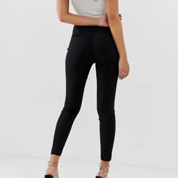 ASOS DESIGN pant Size 2 skinny high waist black - Picture 3 of 8